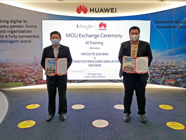 Huawei and Infosyte have signed an agreement to
enhance the development of AI Talent in Malaysia